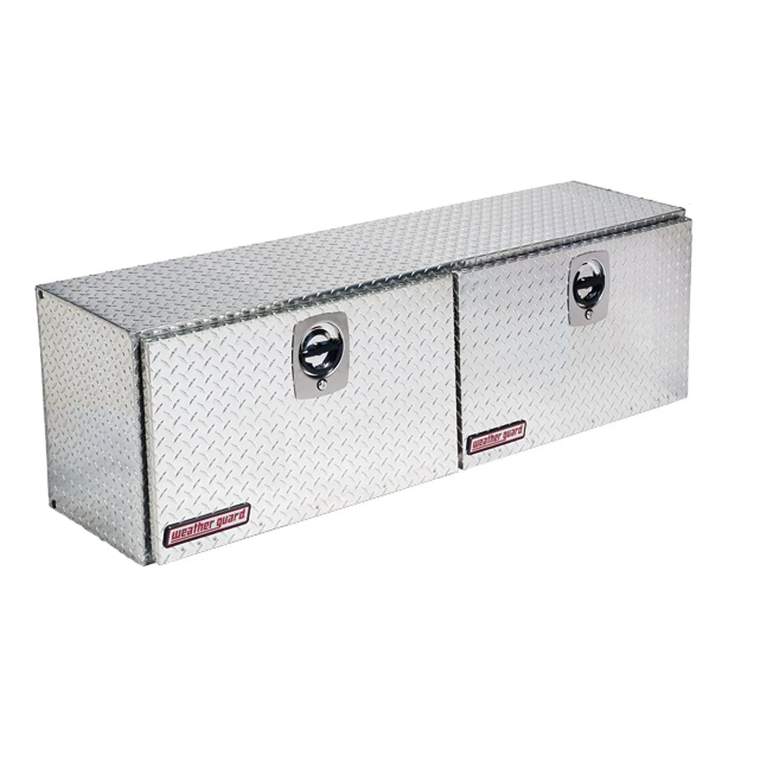 365-0-02 – WEATHERGUARD Tool Box, Side Mount 2 Doors Diamond Tread Bright Aluminum 64-1/4 Inch Length x 16-1/4 Inch W...